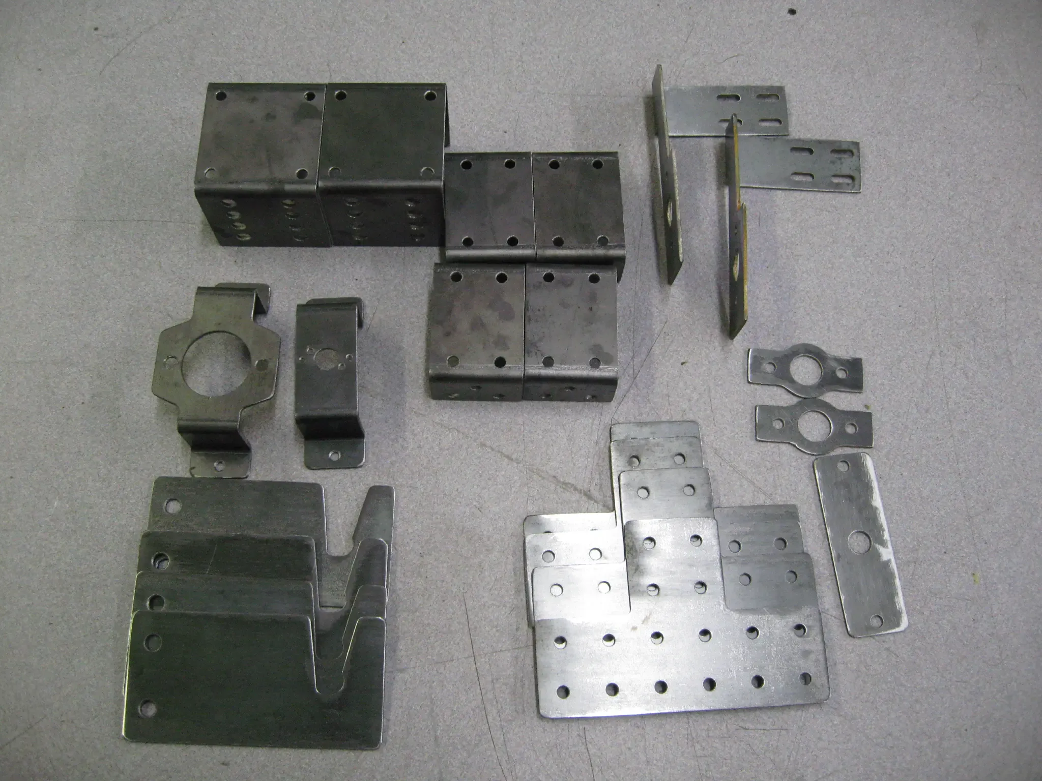 Assortment of finished custom parts