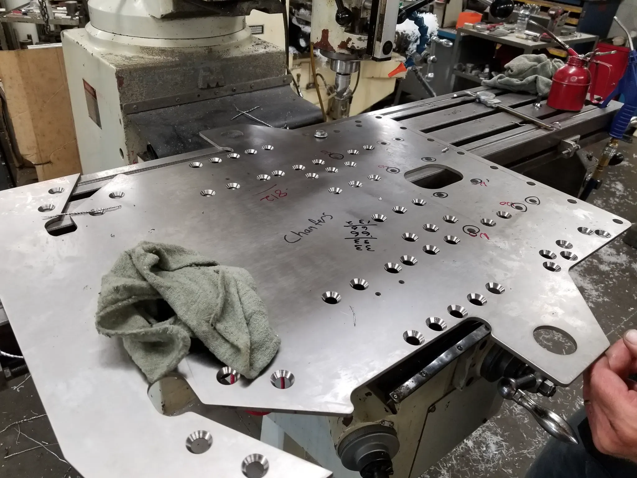Waterjet-cut robot baseplate